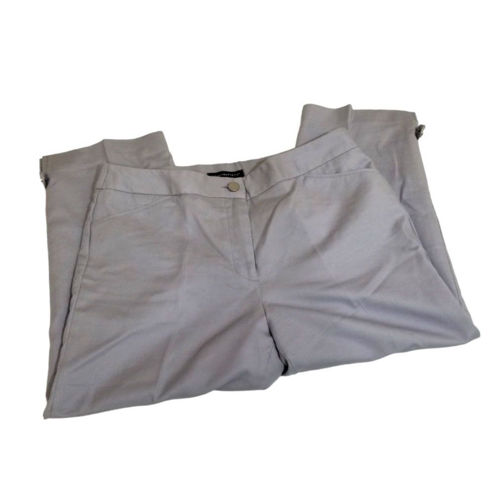 Counterparts gray cotton blend dress capris with pockets in a size 8